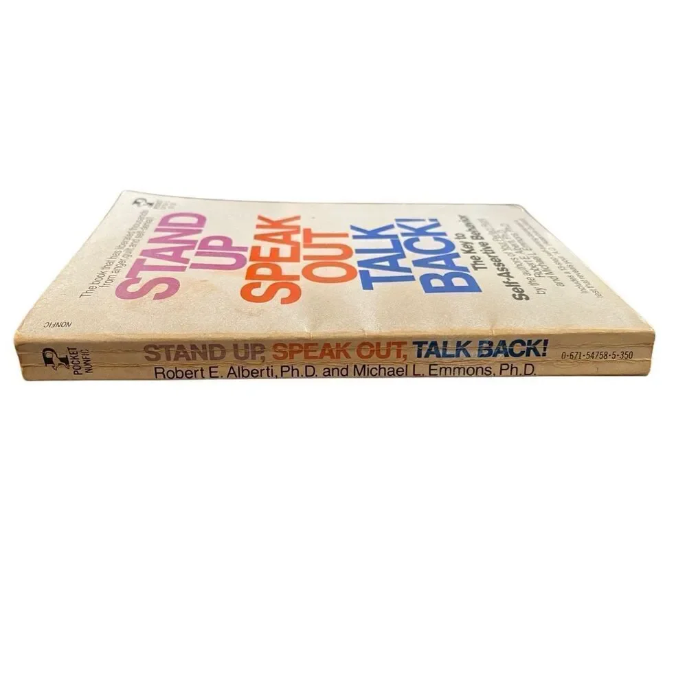 Stand Up Speak Out Talk Back The Key To Self Assertive Behavior Paperback Book